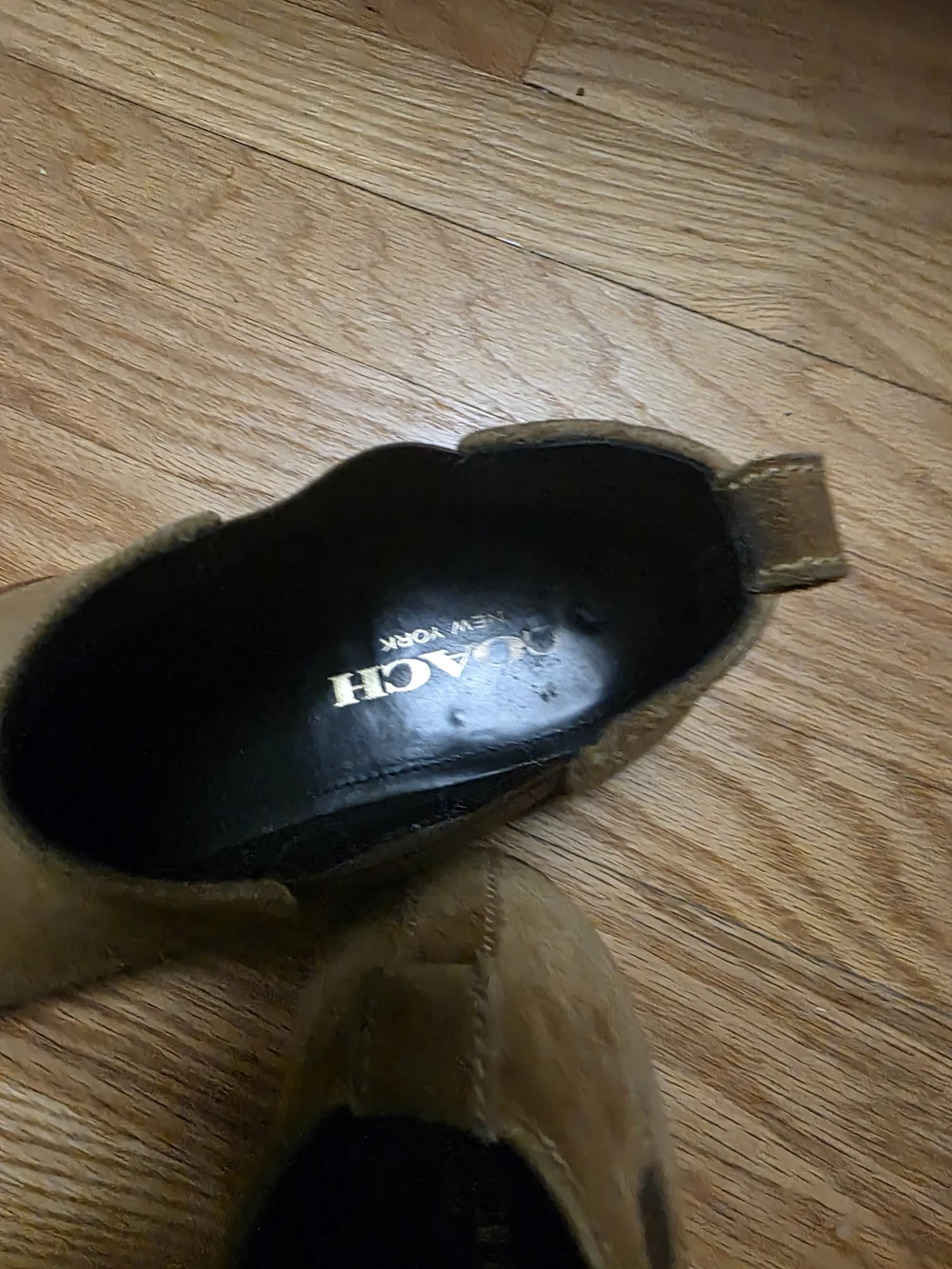 Coach New York Suede Chelsea Boots Brown Men's Size 10